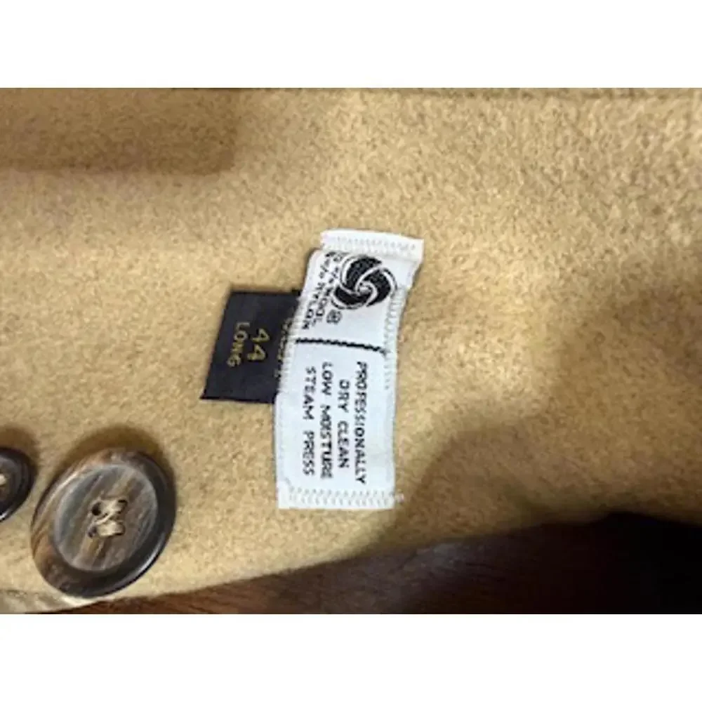 Classic Beige Botany 500 Men's Wool Blazer Coat Size 44 Long - Picture 6 of 6